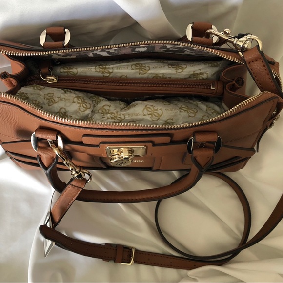 NWT-Guess Cognac Bag - Picture 4 of 4